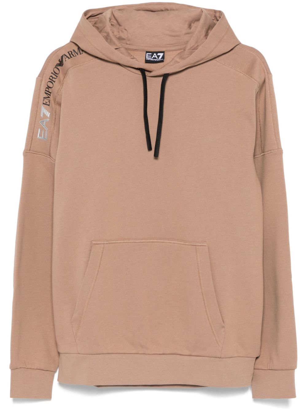 Ea7 Emporio Armani rubberised-logo hoodie - Brown von Ea7 Emporio Armani