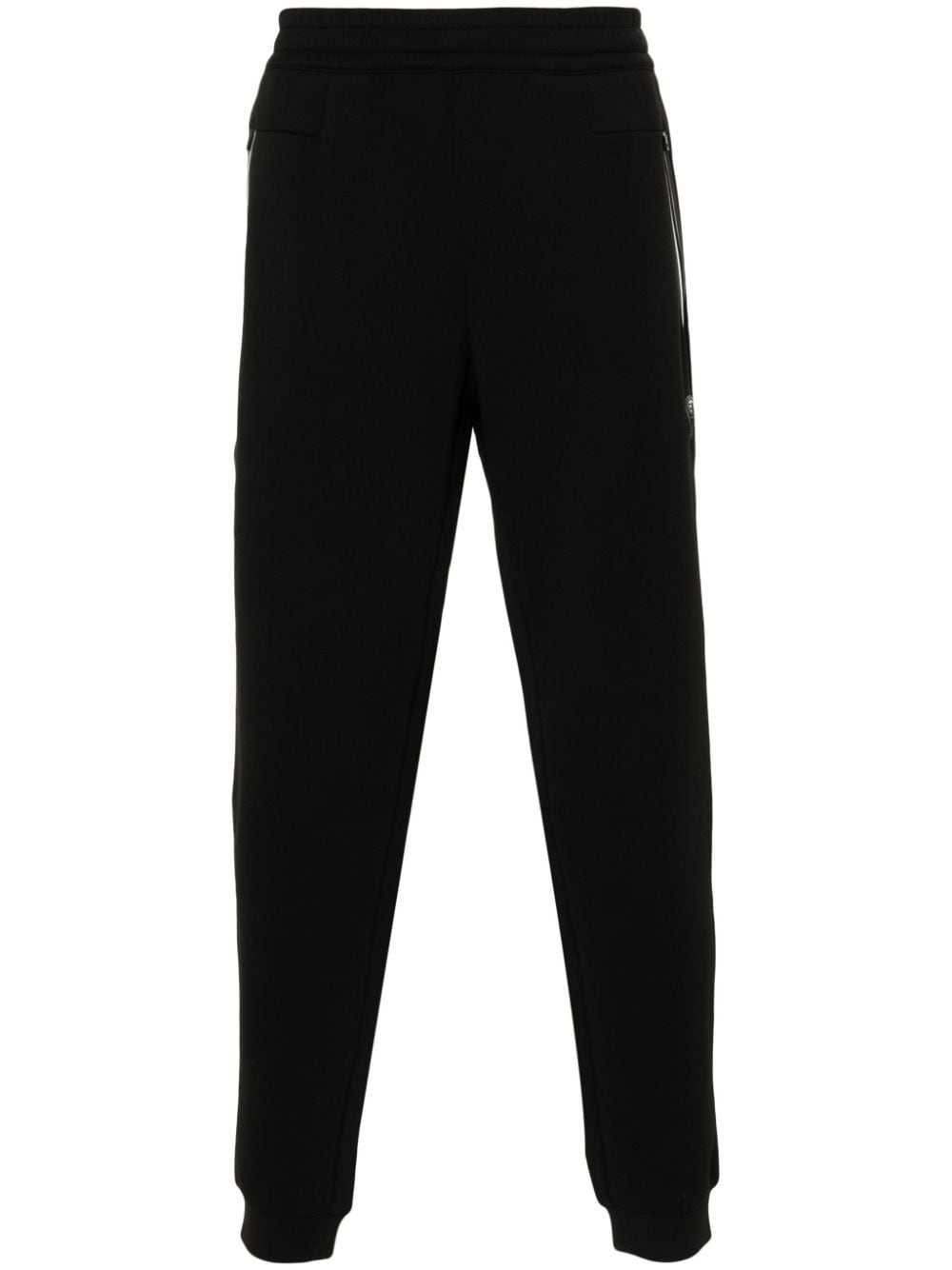 Ea7 Emporio Armani rubberised logo track pants - Black von Ea7 Emporio Armani