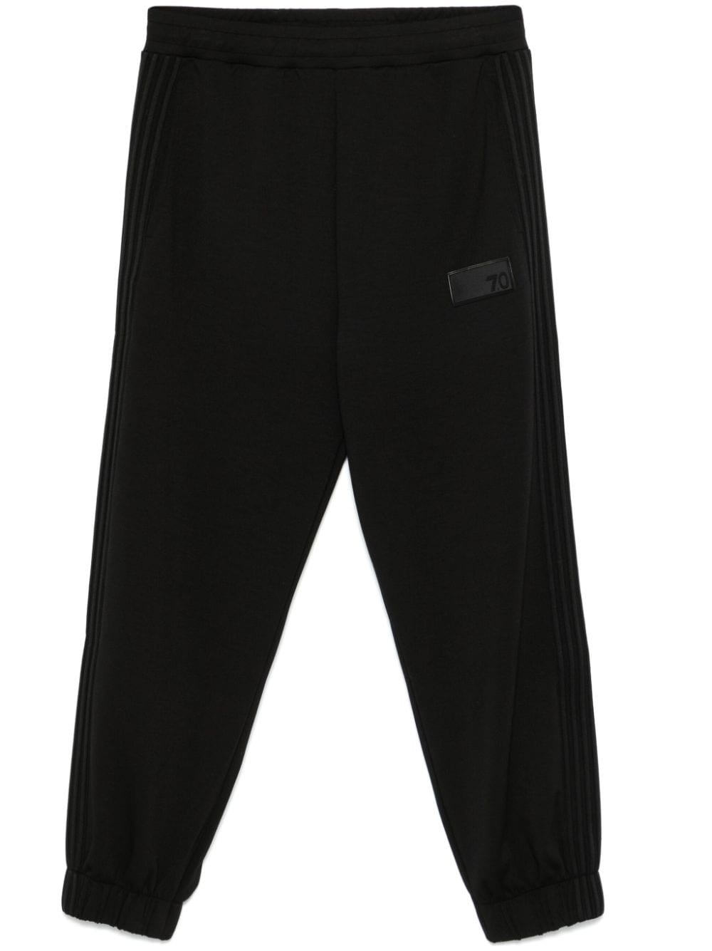 Ea7 Emporio Armani rubberised-logo track pants - Black von Ea7 Emporio Armani