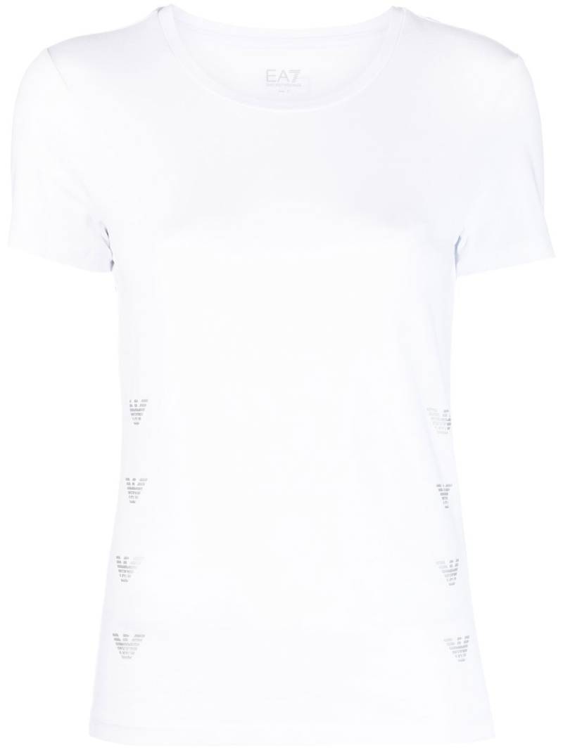 Ea7 Emporio Armani solid cotton-modal t-shirt - White von Ea7 Emporio Armani