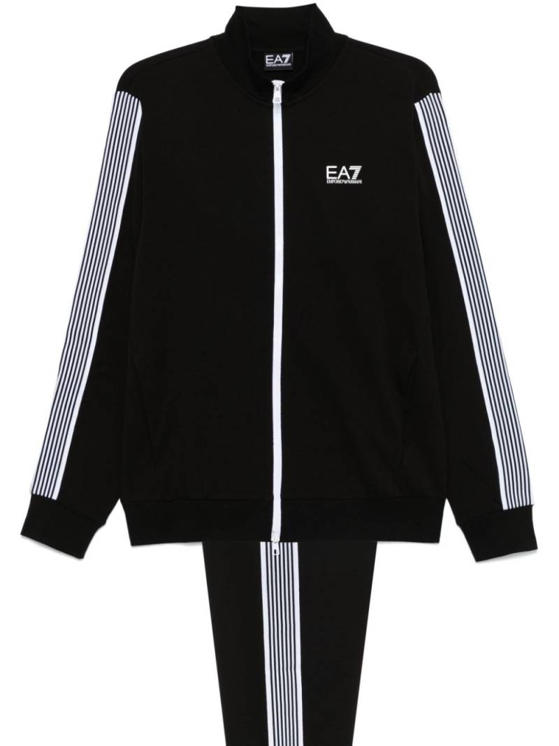 Ea7 Emporio Armani stripe-detail tracksuit - Black von Ea7 Emporio Armani