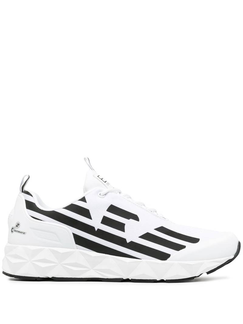 Ea7 Emporio Armani two-tone lace-up sneakers - White von Ea7 Emporio Armani