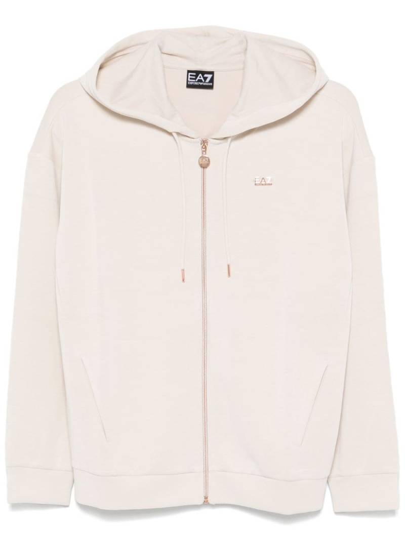 Ea7 Emporio Armani zip-up hoodie - Neutrals von Ea7 Emporio Armani