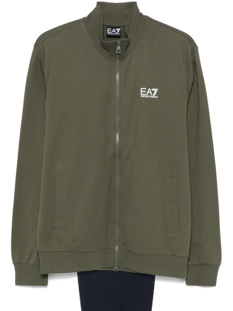 Ea7 Emporio Armani zip-up tracksuit set - Green von Ea7 Emporio Armani