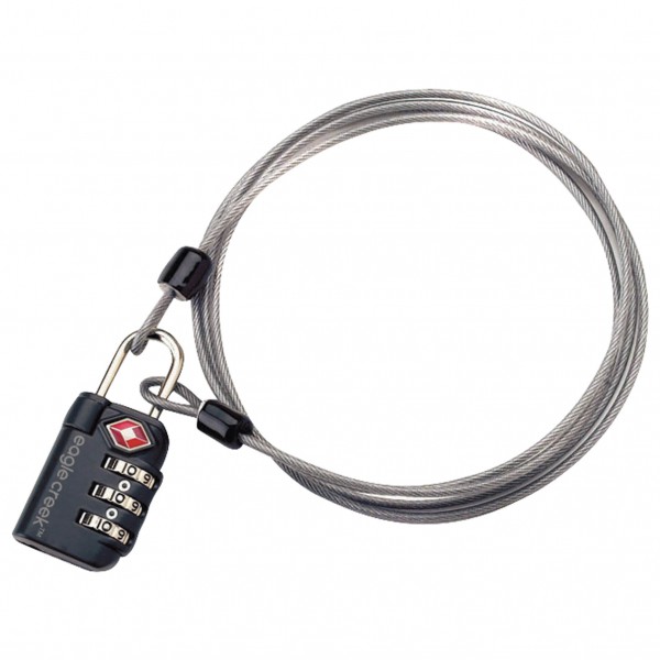 Eagle Creek - 3-Dial TSA Lock & Cable - Zahlenschloss Gr 128 cm grau von Eagle Creek