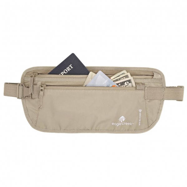 Eagle Creek - RFID Blocker Money Belt DLX - Wertsachenbeutel Gr 29 x 13 cm beige von Eagle Creek