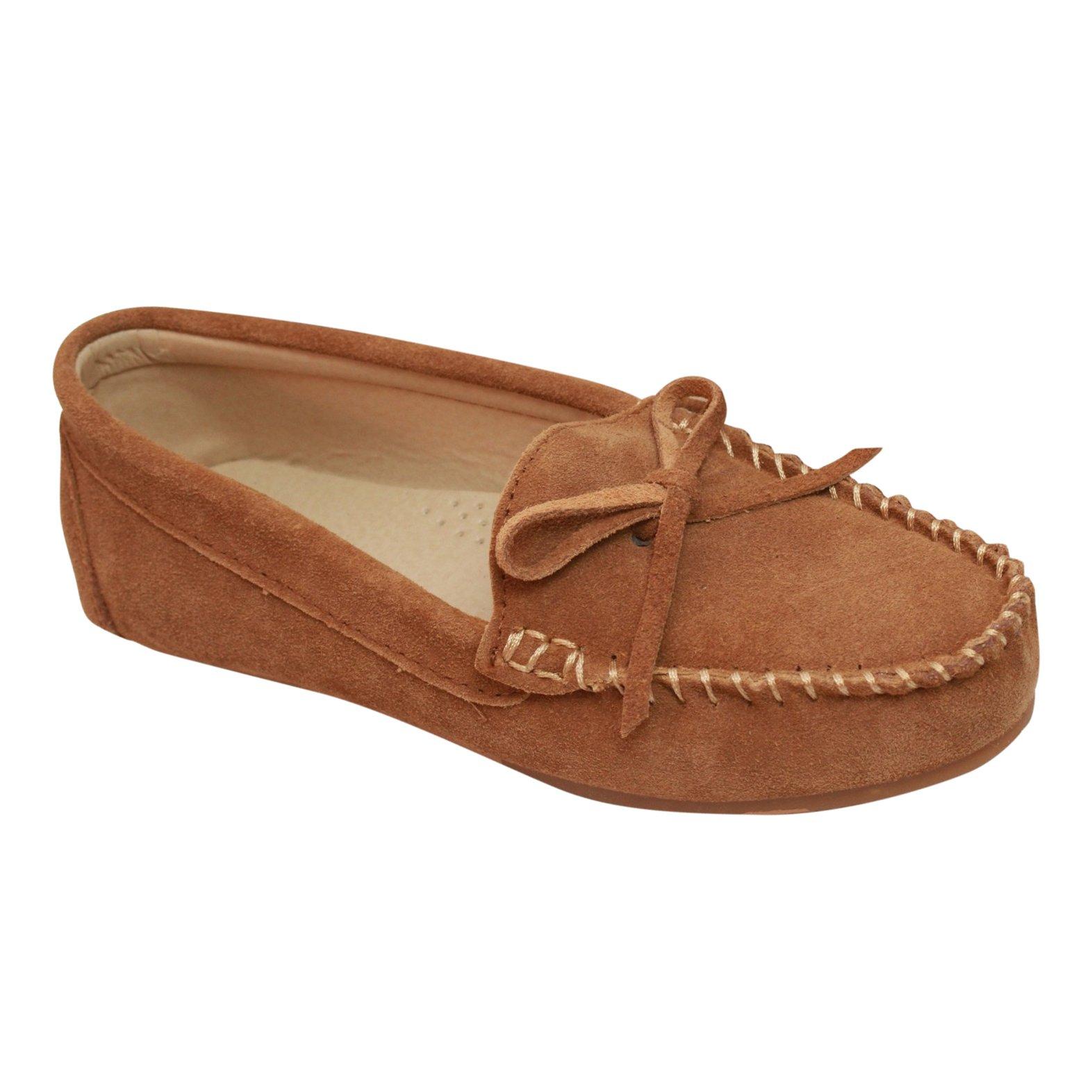 Moccasins Aus Wildleder Damen Kühles Braun 41 von Eastern Counties Leather