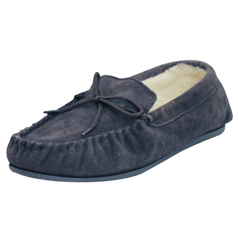 Moccasins Mit Harter Sohle Damen Marine 38 von Eastern Counties Leather