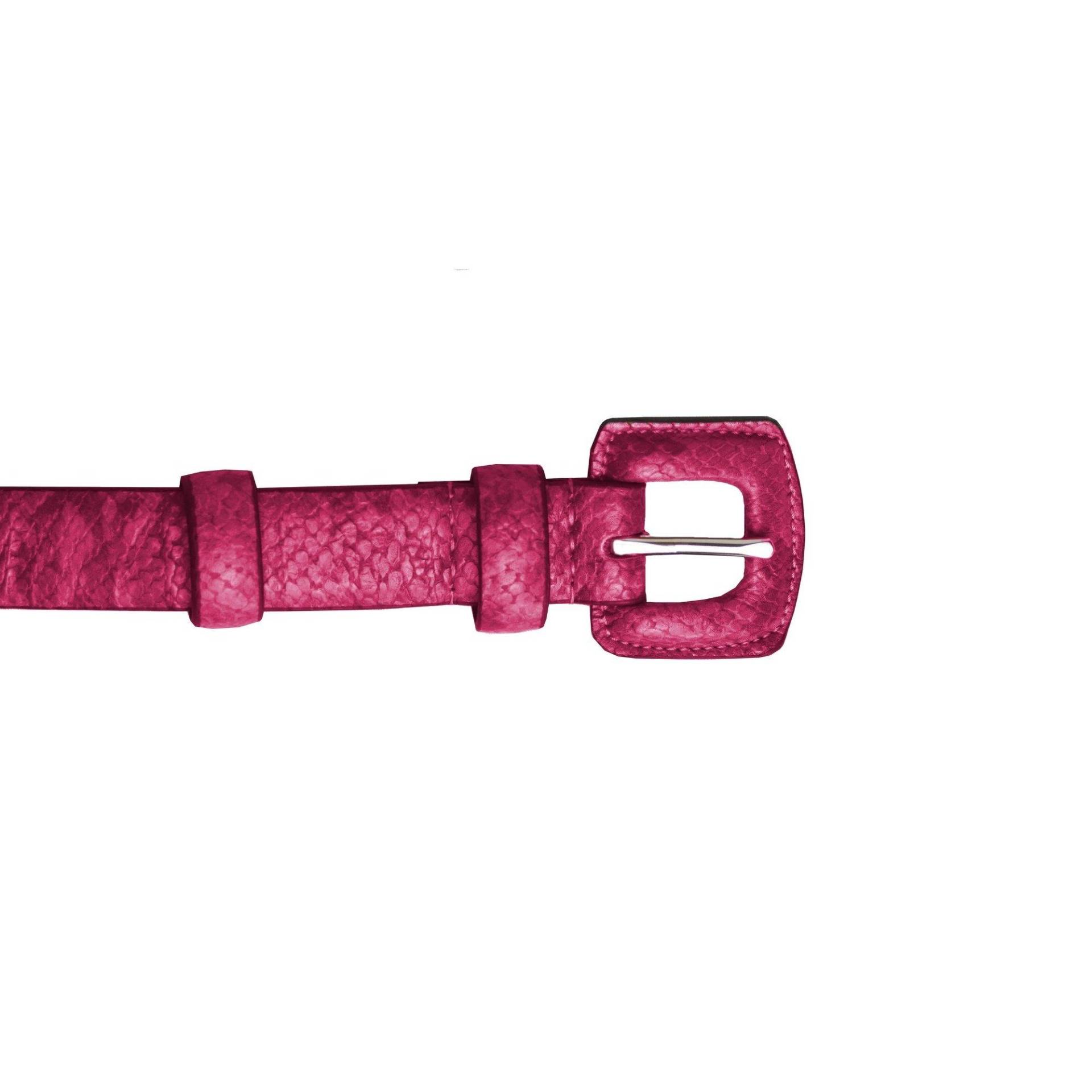 Gürtel Mit Schlangenhautlook Damen Fuchsia 38 von Eastern Counties Leather