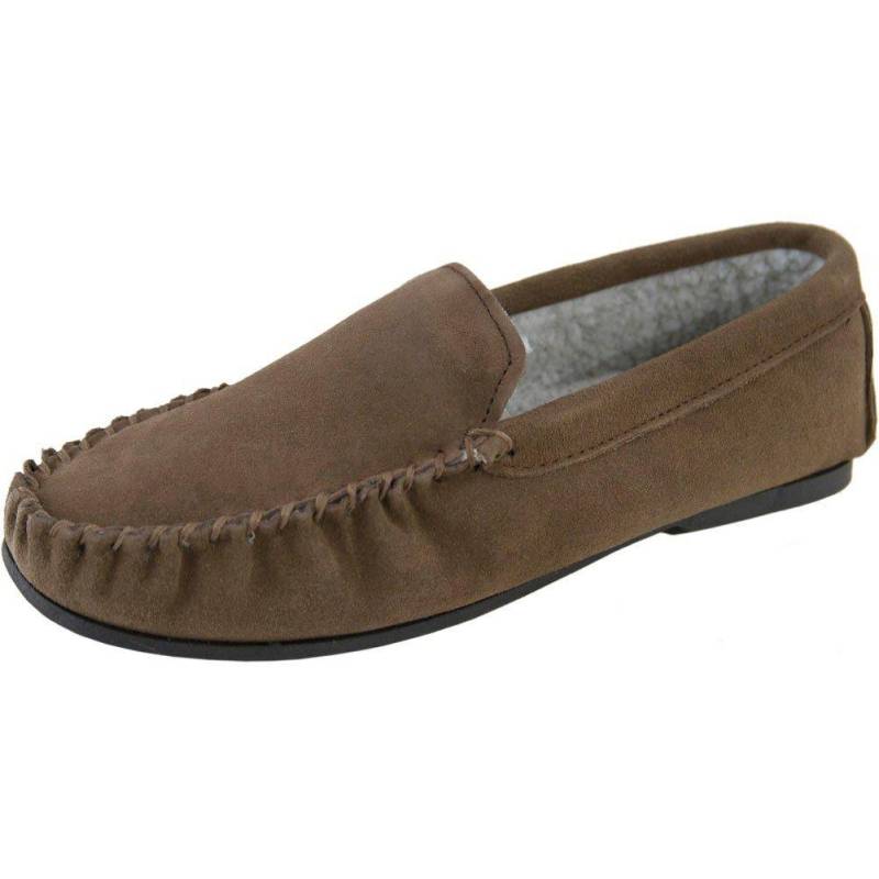 Eastern Counties Leather - moccasins aus Wildleder mit BerbervliesFutter, für Herren, Braun, Größe 41 von Eastern Counties Leather