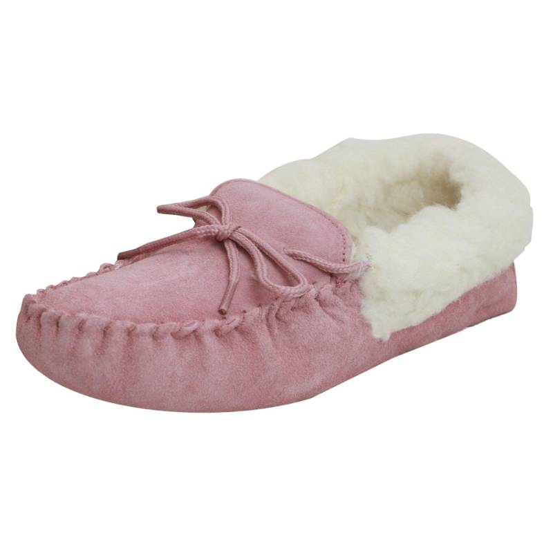 Moccasins Mit Weicher Sohle Damen Pink 41 von Eastern Counties Leather