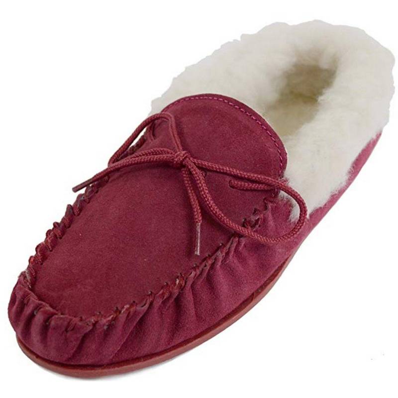 Moccasins Mit Harter Sohle Damen Purpurrot 43 von Eastern Counties Leather