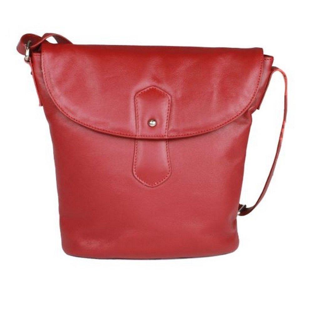 Handtasche Demi Mit Abgerundeter Klappe Damen Rot Bunt ONE SIZE von Eastern Counties Leather