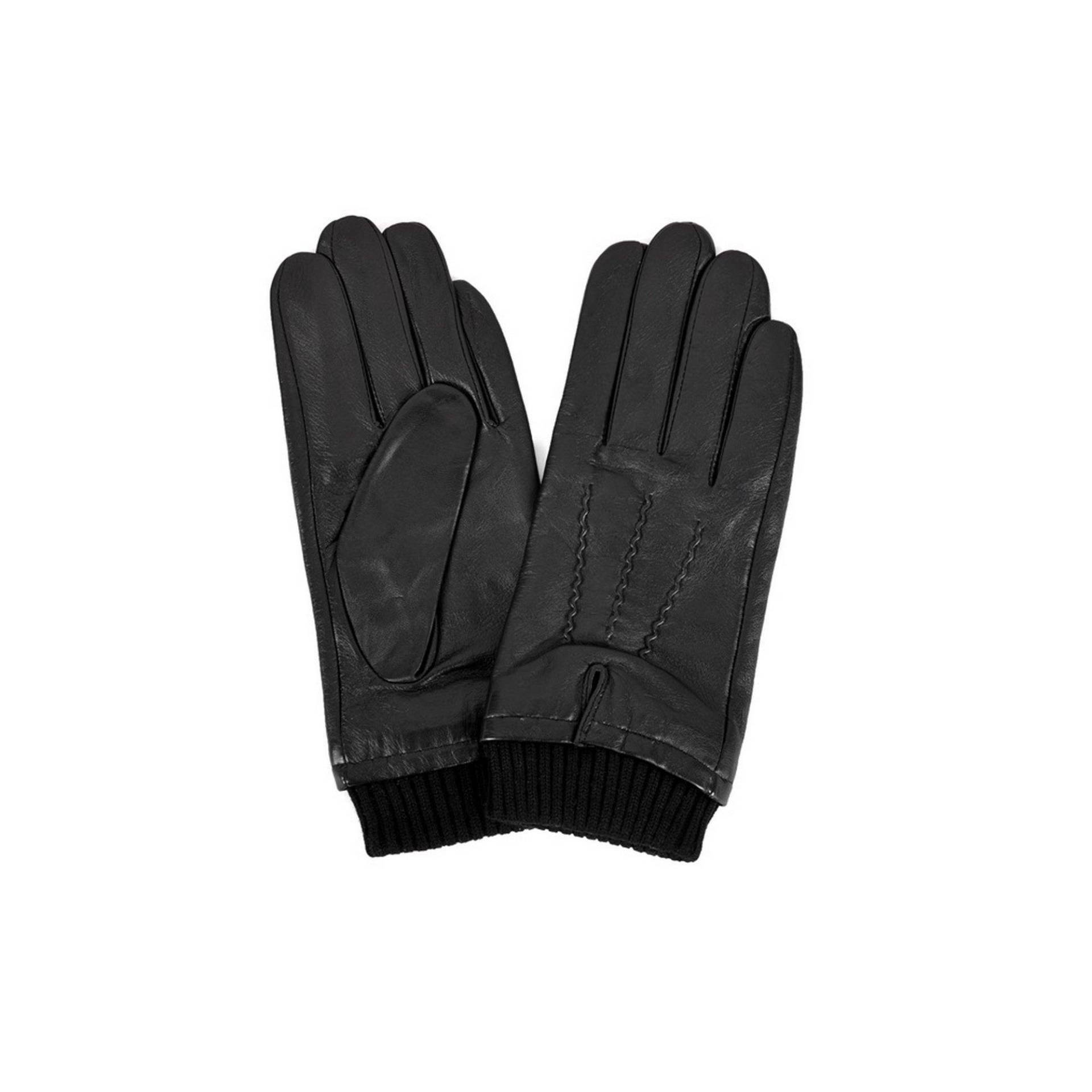 Gerippte Bündchen Handschuhe Herren Schwarz L von Eastern Counties Leather