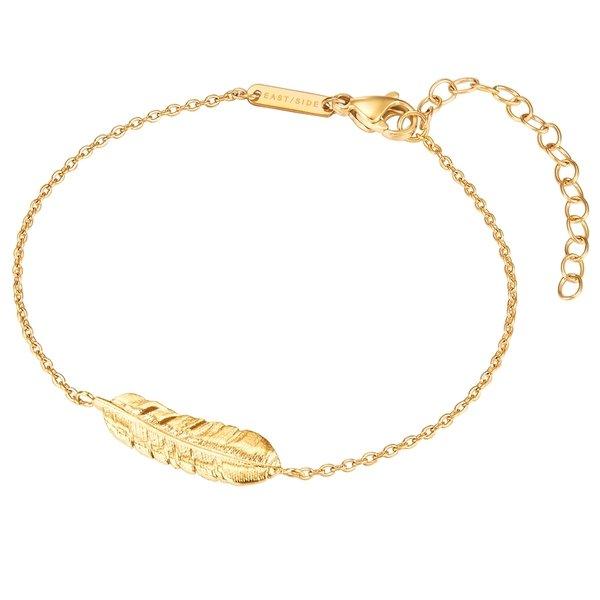 Armband Feder Damen Gold 17cm von Eastside