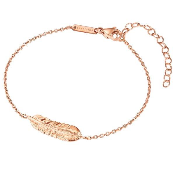 Armband Feder Damen Goldrosa 17cm von Eastside