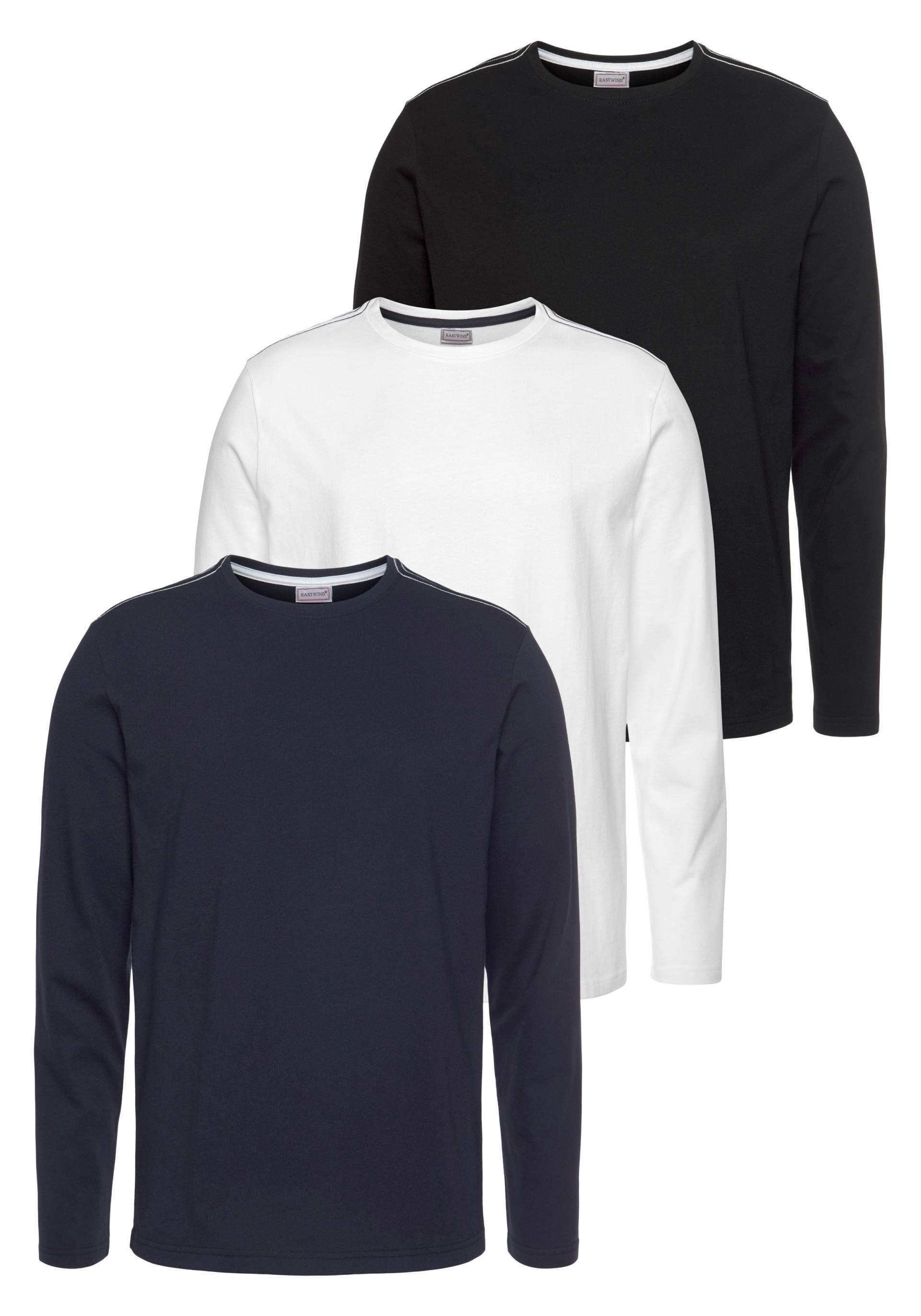 Eastwind Langarmshirt, Langarm, Basic-Stil, Rundhals-Ausschnitt, aus 100% Baumwolle Eastwind Langarmshirt, Langarm, Basic-Stil, Rundhals-Ausschnitt, aus 100% Baumwolle von Eastwind