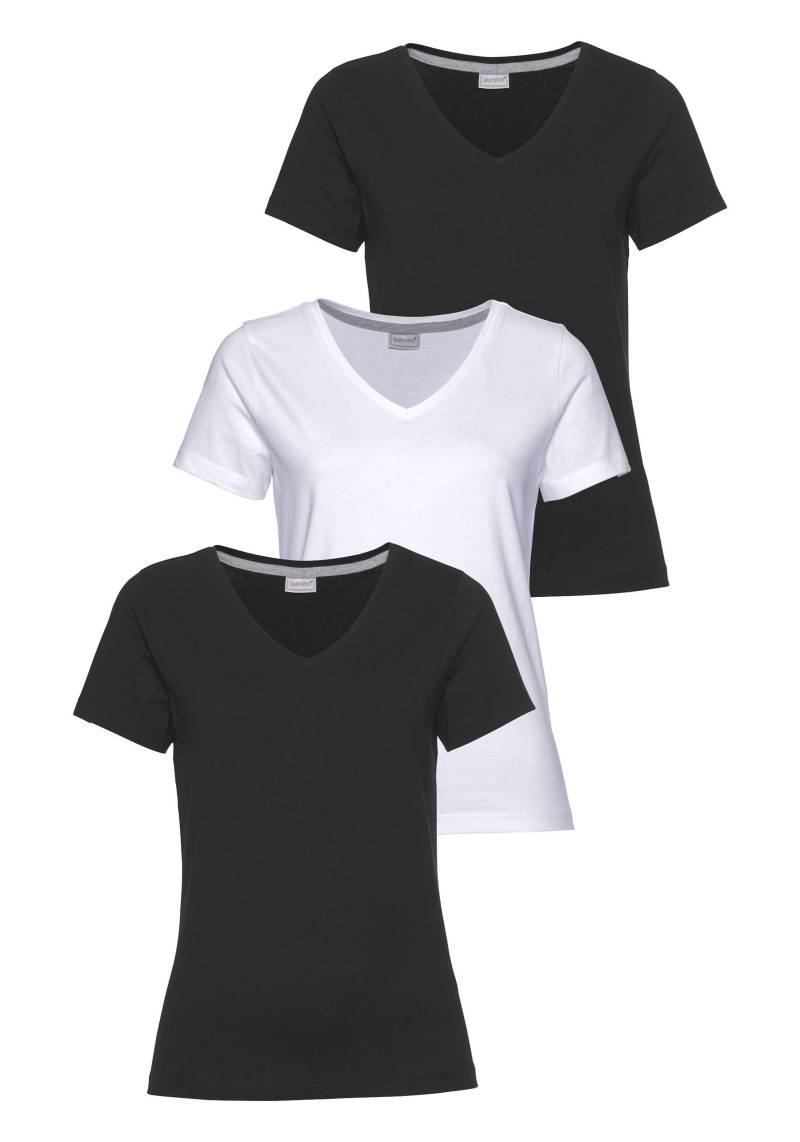 Eastwind T-Shirt, Kurzarm, figurumspielend, aus Baumwolle, im 3er-Pack von Eastwind