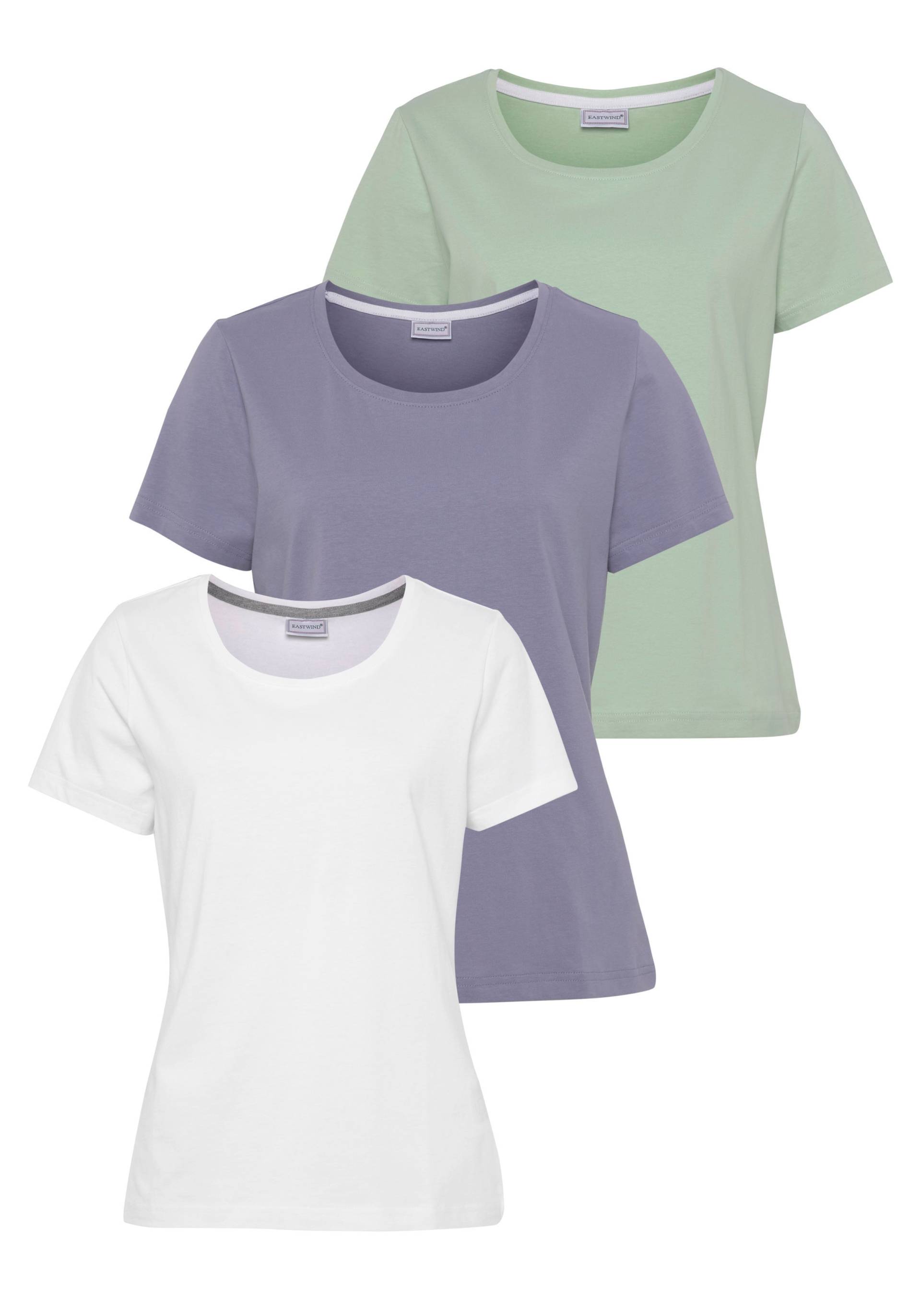 Eastwind T-Shirt, Kurzarm, hüftlang, für die Freizeit, aus Baumwolle Eastwind T-Shirt, Kurzarm, hüftlang, für die Freizeit, aus Baumwolle von Eastwind
