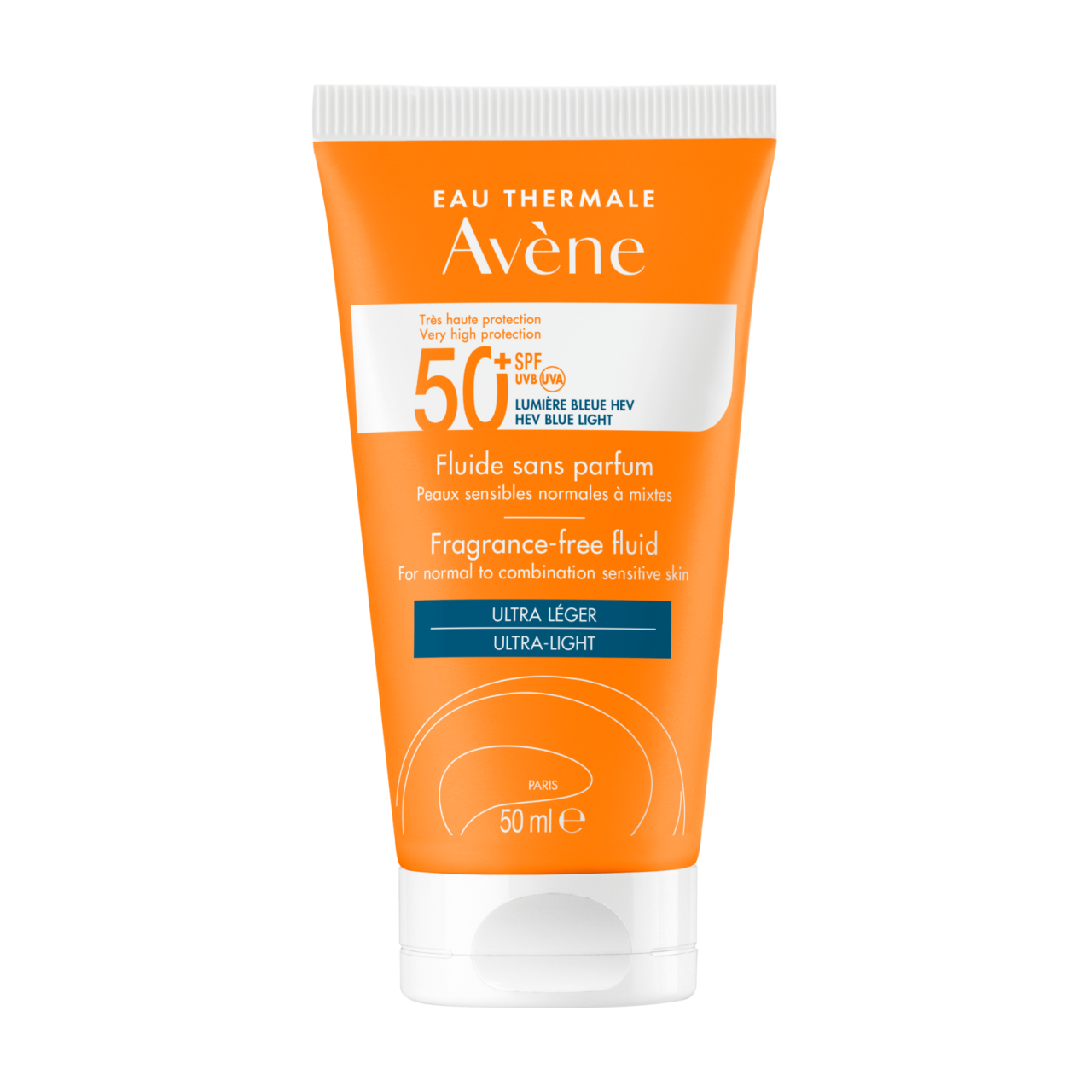 Avène Sonnenschutz - Parfümfreies Sonnenschutz-Fluid SPF 50+ von Eau Thermale Avène