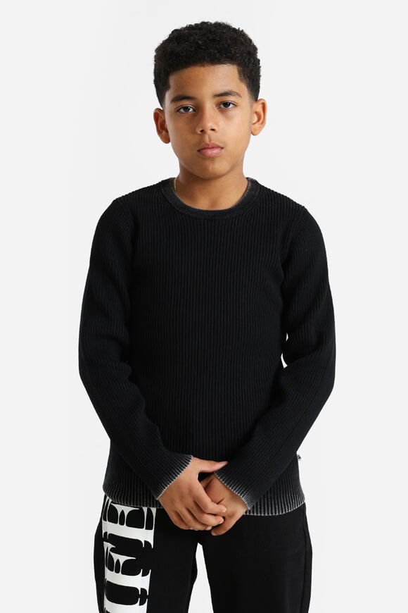 Eazy Gerippter Strickpullover | Schwarz + Weiss | Jungen  | 10 von Eazy