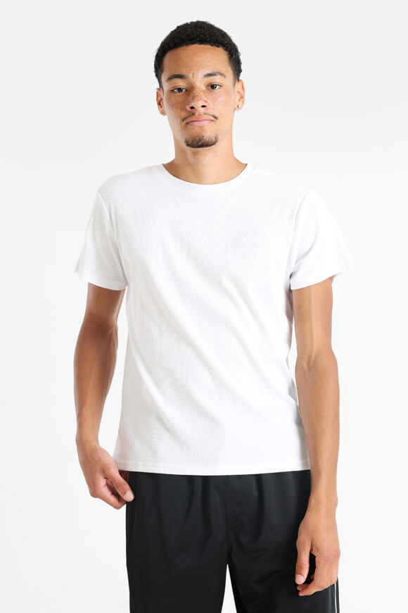 Eazy Geripptes T-Shirt | Weiss | Herren  | L von Eazy