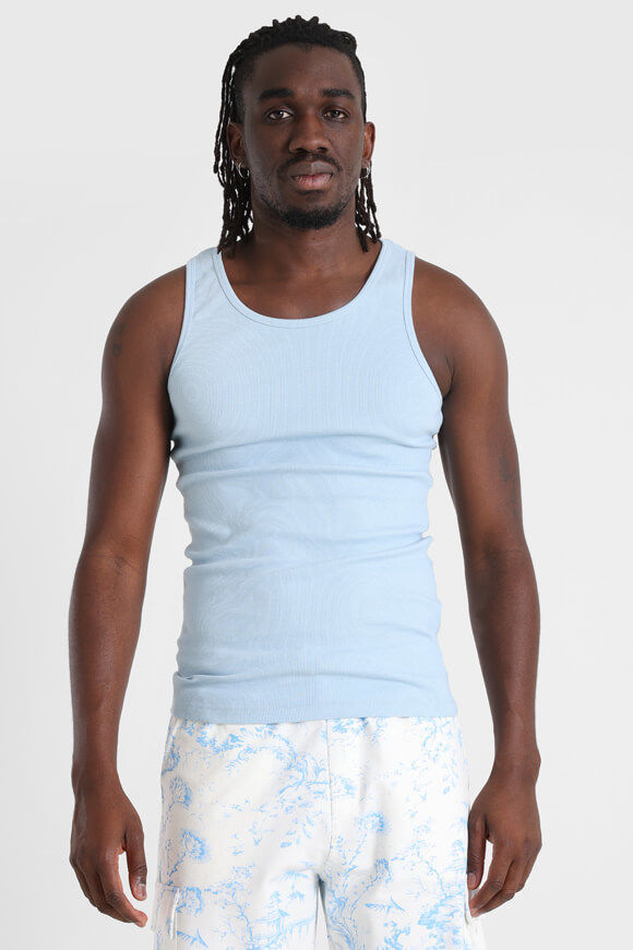 Eazy Geripptes Tanktop | Hellblau | Herren  | M von Eazy