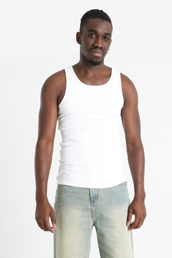 Eazy Geripptes Tanktop | Weiss | Herren  | 3XL von Eazy