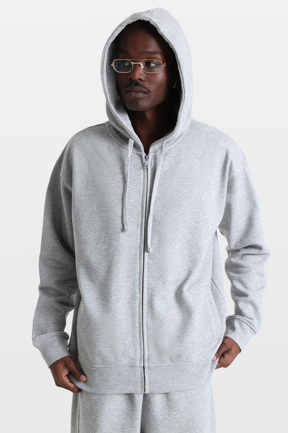 Eazy Kapuzensweatjacke | Grau meliert | Herren  | L von Eazy