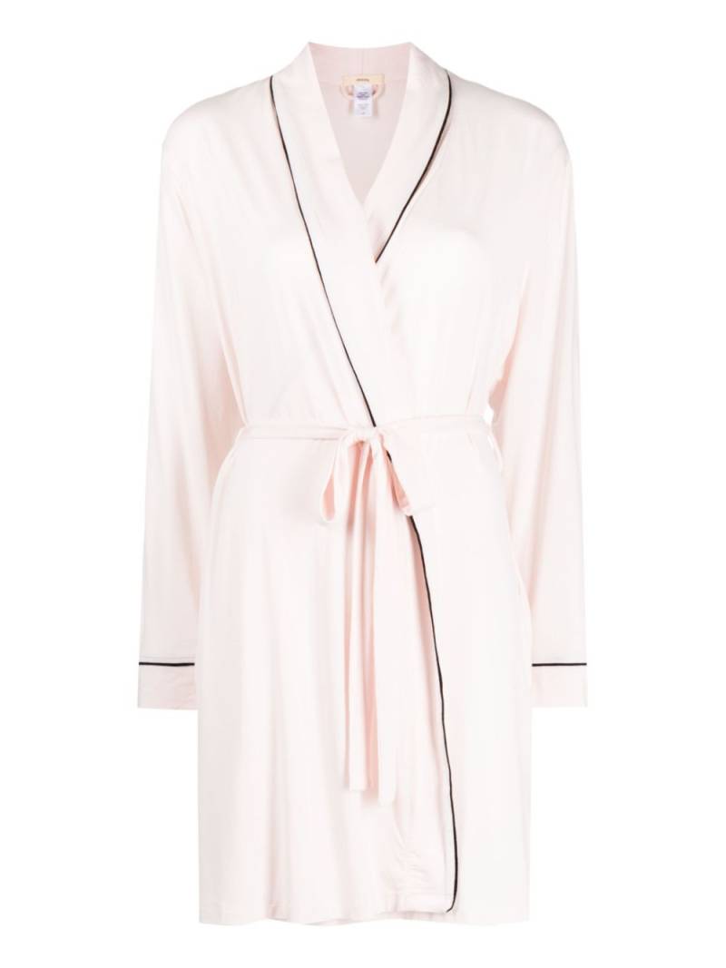 Eberjey Gisele Tuxedo contrast-trim robe - Pink von Eberjey