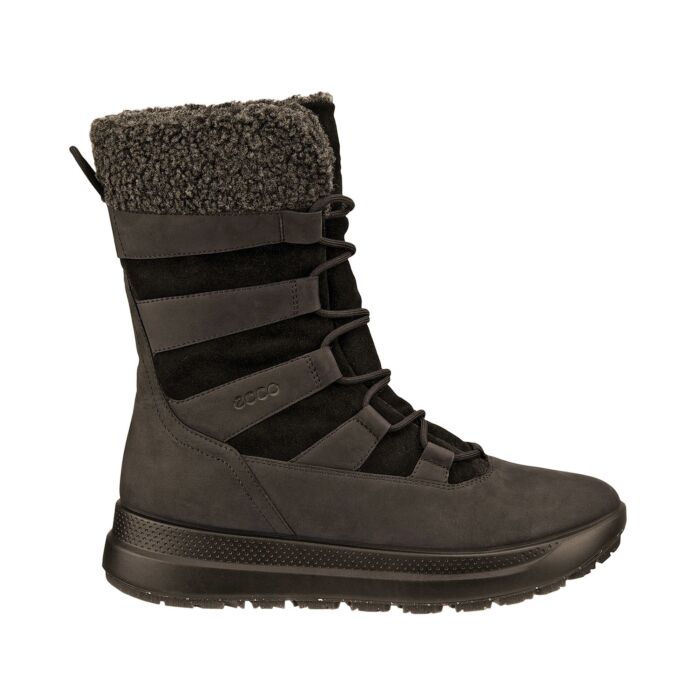 Ecco Damen Winterstiefel aus wasserabweisendem Nubukleder schwarz von Ecco