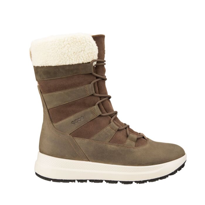 Ecco Damen Winterstiefel aus wasserabweisendem Nubukleder taupe, 37 von Ecco