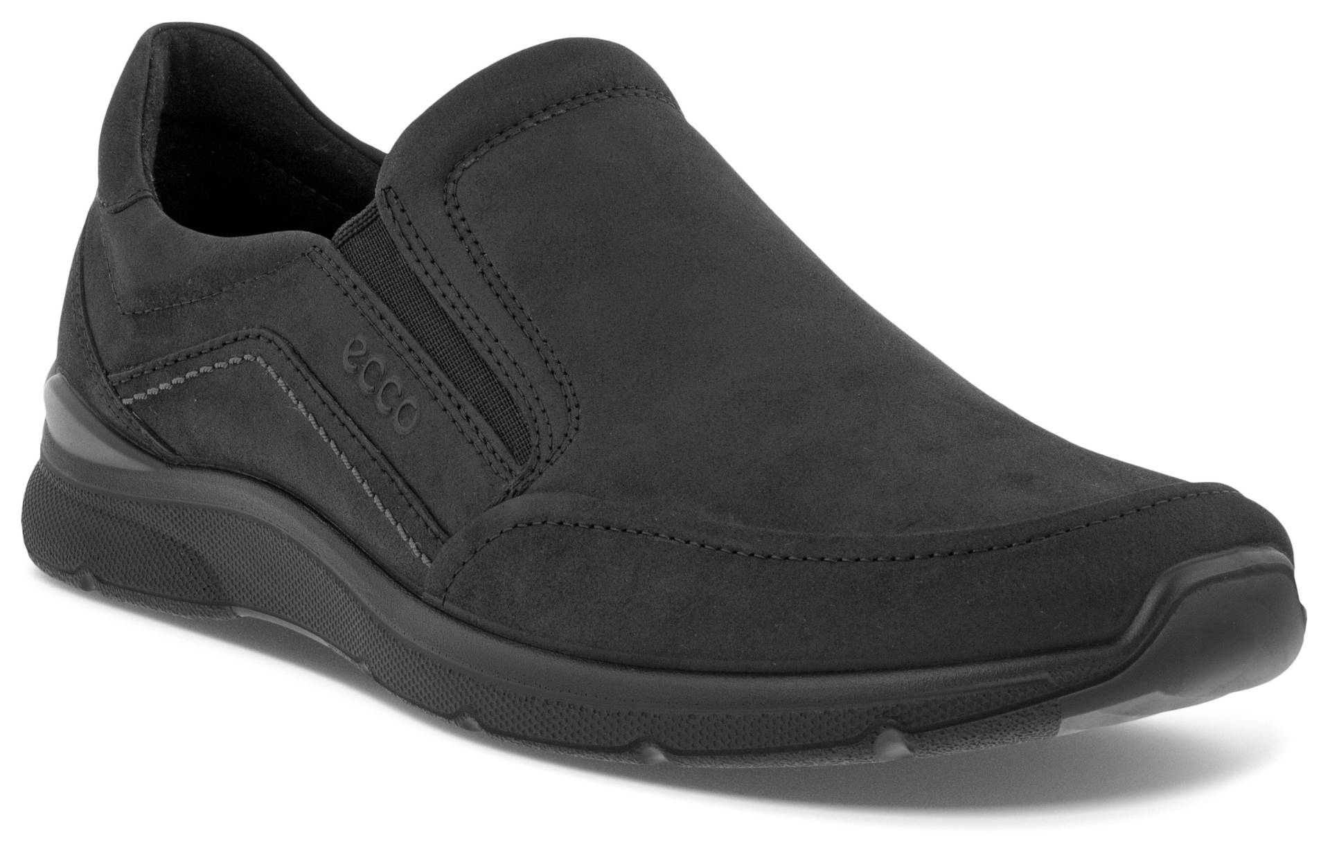 Ecco Slipper »Irving black Flutter«, mit beidseitigen Stretcheinsätzen von Ecco