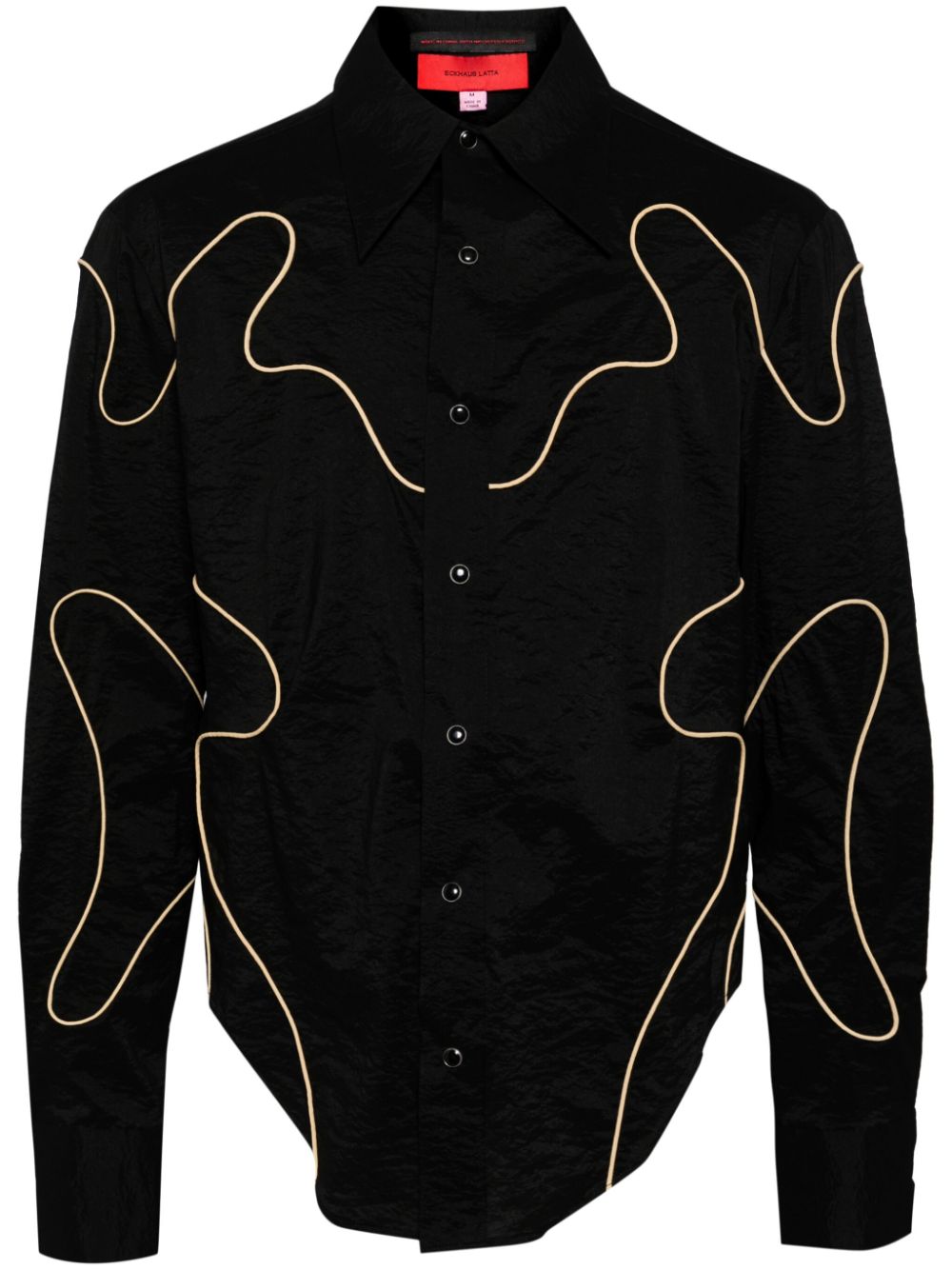 Eckhaus Latta Contour pointed-collar shirt - Black von Eckhaus Latta