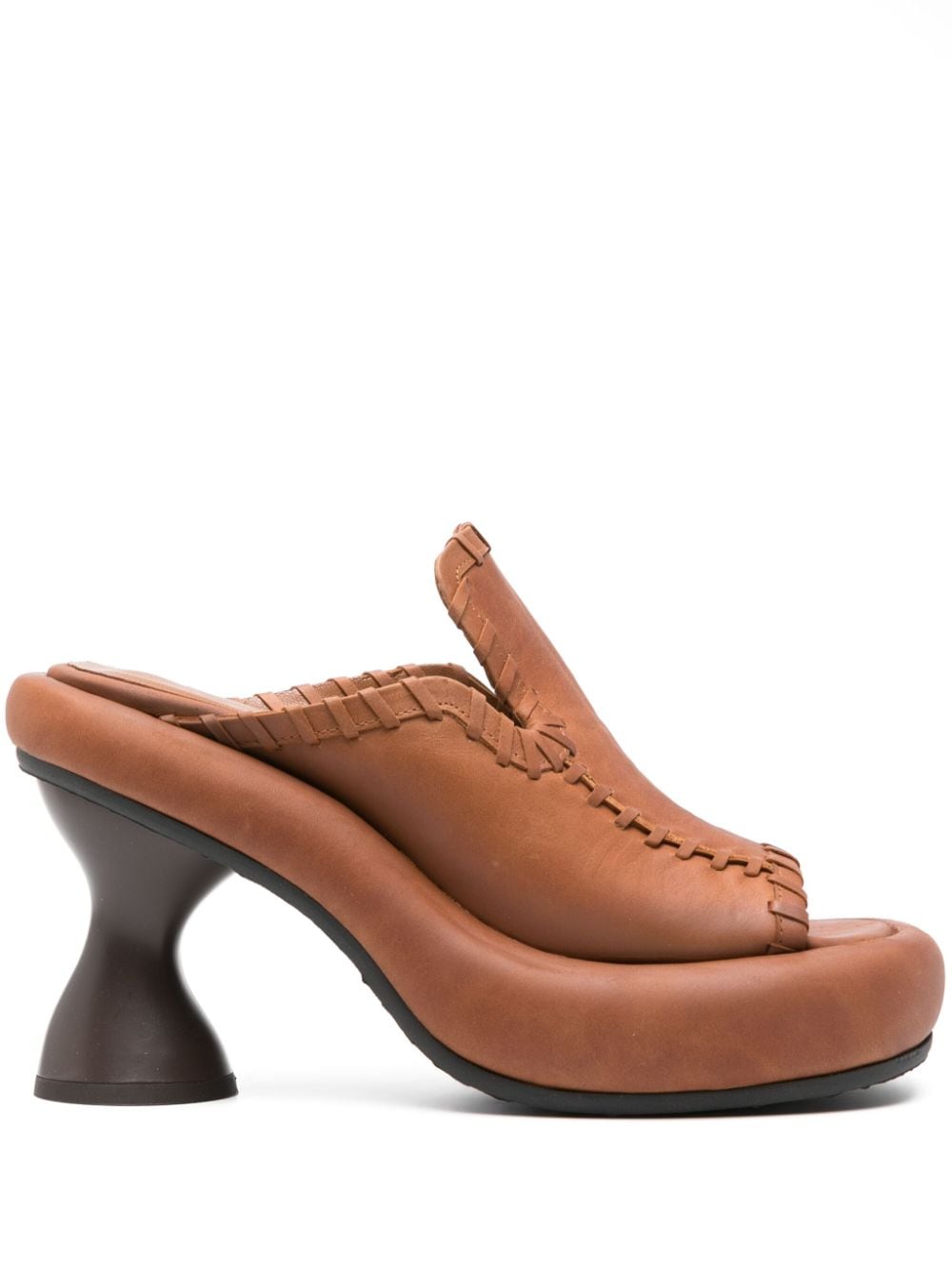 Eckhaus Latta Court 105mm square-toe mules - Brown von Eckhaus Latta