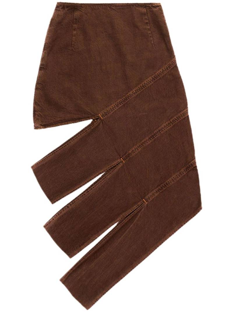 Eckhaus Latta Ellipse skirt - Brown von Eckhaus Latta