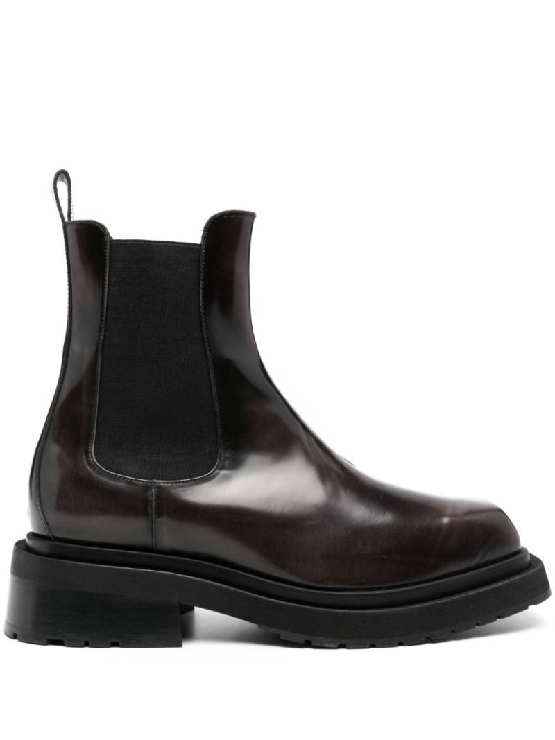 Eckhaus Latta Mike 50mm leather boots - Brown von Eckhaus Latta