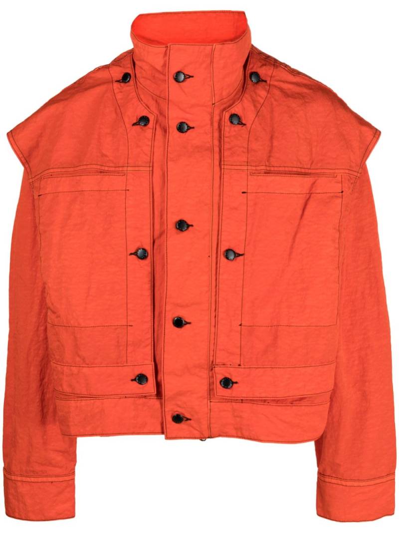 Eckhaus Latta Mobile high-neck oversized jacket - Orange von Eckhaus Latta