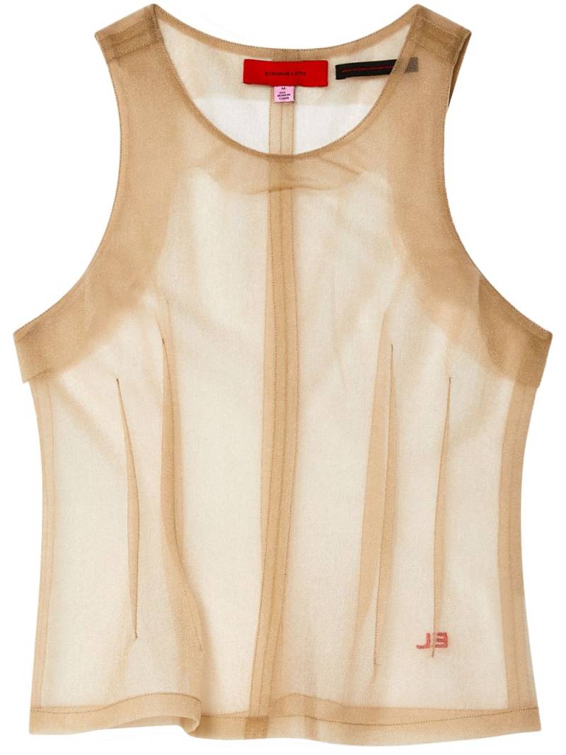 Eckhaus Latta Sculpt semi-sheer tank top - Neutrals von Eckhaus Latta