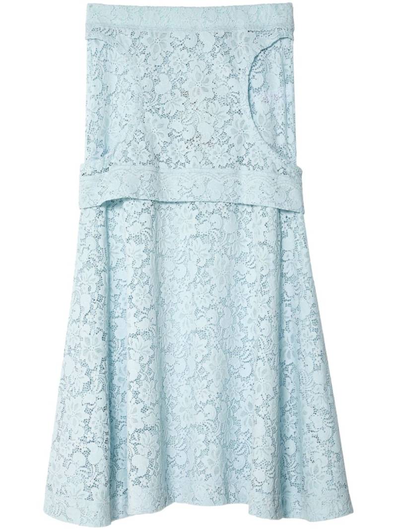 Eckhaus Latta Seraph floral-lace maxi skirt - Blue von Eckhaus Latta