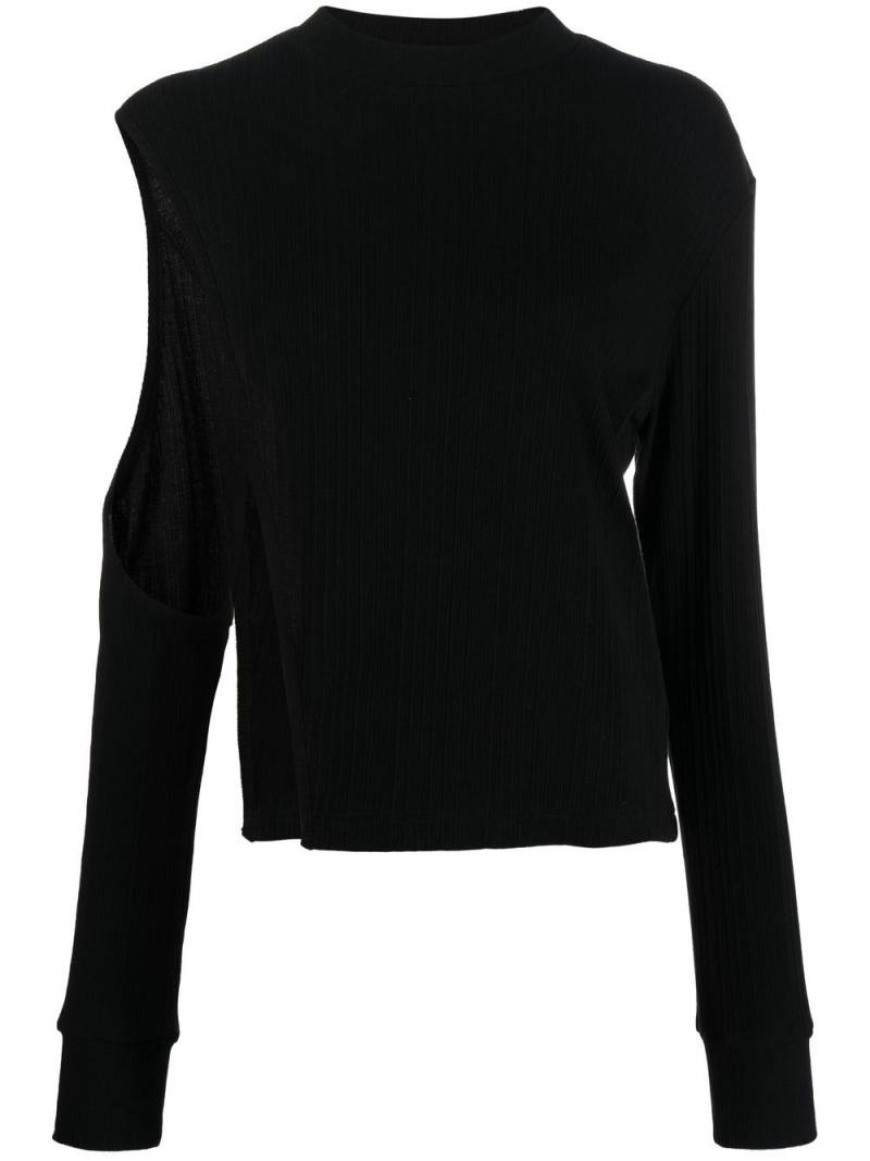 Eckhaus Latta Slash knife-pleat sweatshirt - Black von Eckhaus Latta