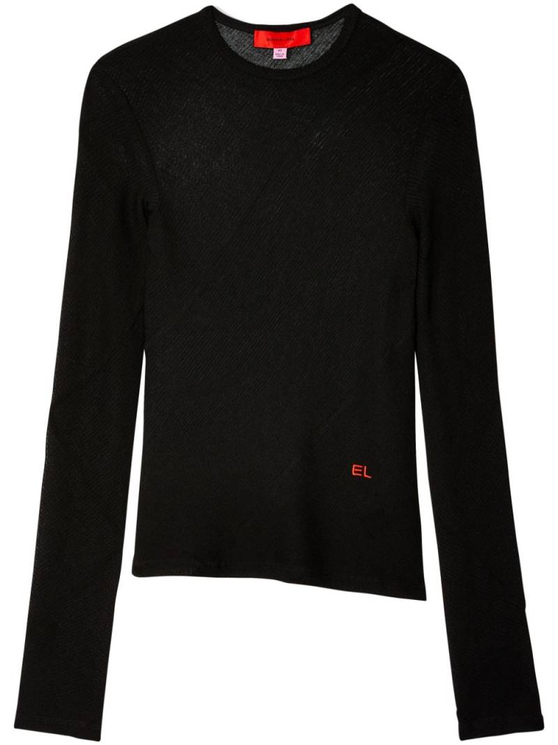 Eckhaus Latta Spiral long-sleeved t-shirt - Black von Eckhaus Latta