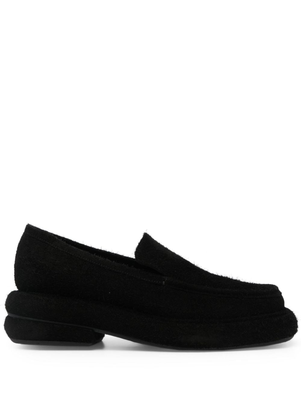 Eckhaus Latta Stacked slip-on suede loafers - Black von Eckhaus Latta