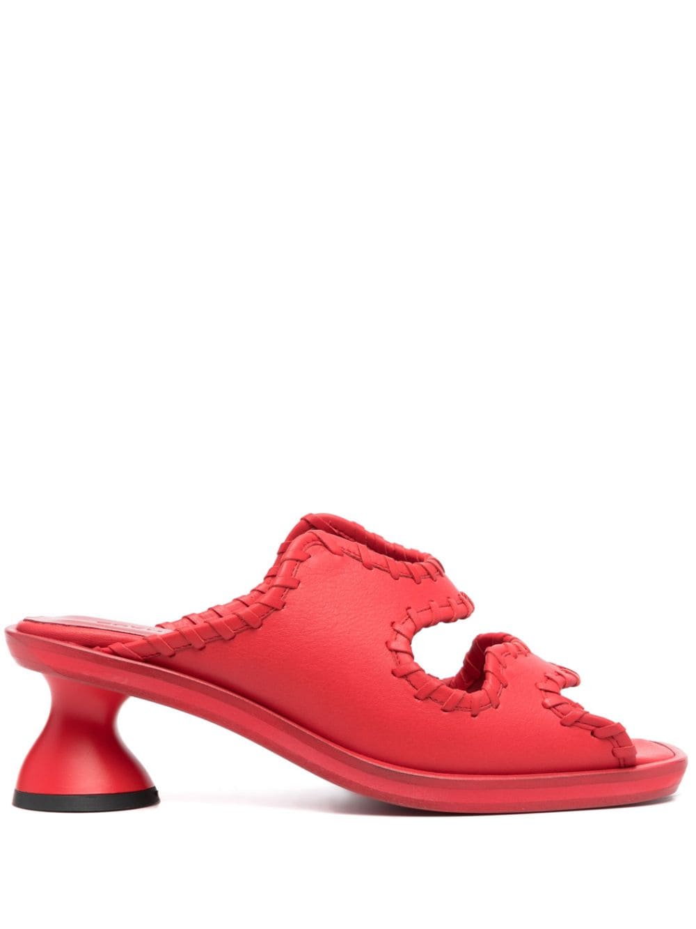 Eckhaus Latta Toadstool 65mm leather sandals - Red von Eckhaus Latta