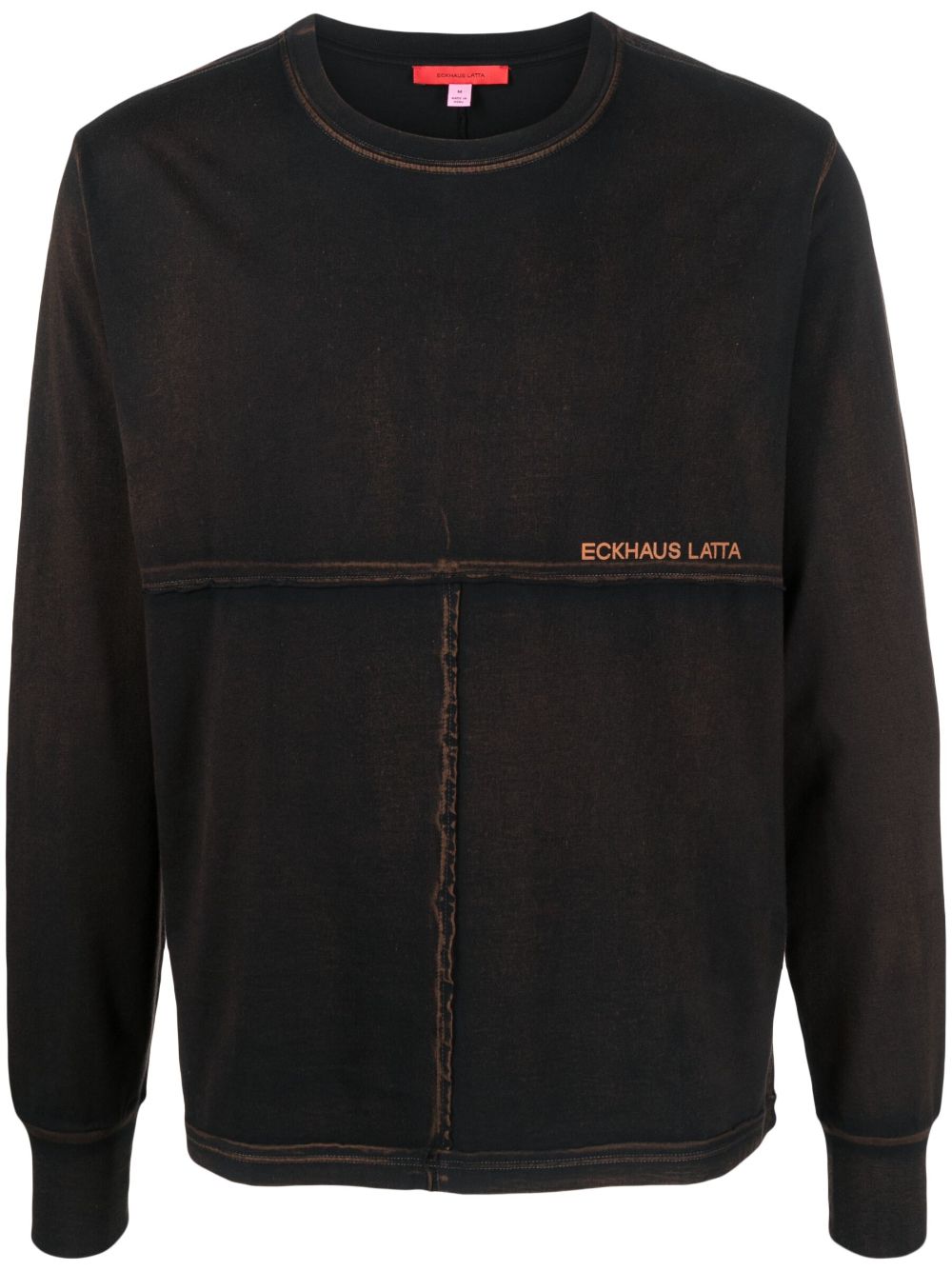 Eckhaus Latta logo-print panelled sweatshirt - Black von Eckhaus Latta