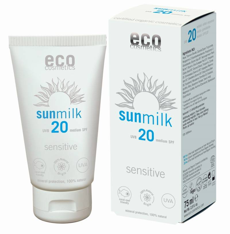 Eco Cosmetics - Sonnenmilch Sensitiv LSF20 von Eco Cosmetics