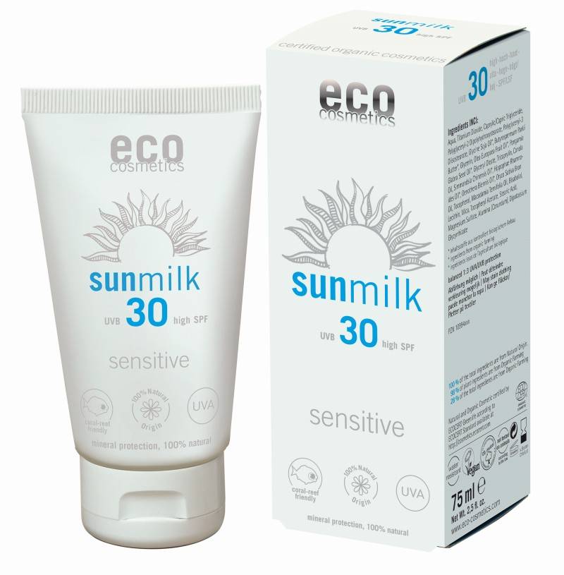 Eco Cosmetics - Sonnenmilch Sensitiv LSF30 von Eco Cosmetics