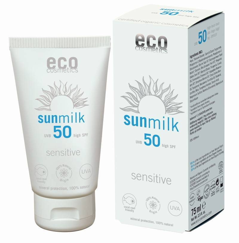 Eco Cosmetics - Sonnenmilch Sensitiv LSF50 von Eco Cosmetics