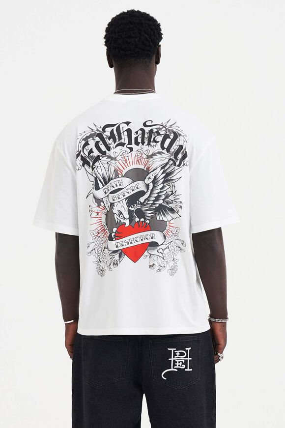 Ed Hardy Death Before Dishonor Eagle T-Shirt | White | Herren  | M von Ed Hardy