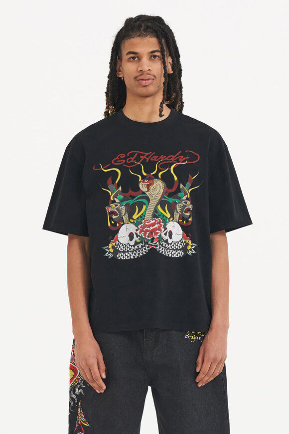 Ed Hardy Double-Panther T-Shirt | Black | Herren  | L von Ed Hardy